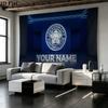 Custom Name Leicester City Football Club Printed Tapestry – Wall Hanging for Bedrooms, Dorms, and Home Decor