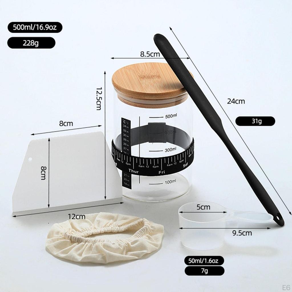 Набор банок для закваски с широким горлом для кухонных принадлежностей для выпечки хлеба