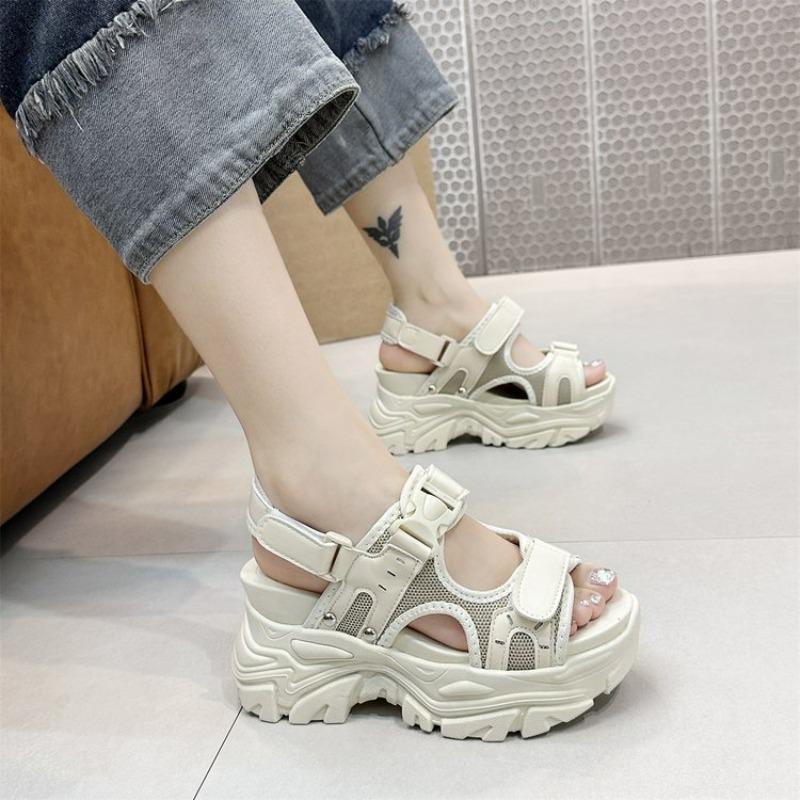 Женские сандалии, легкая обувь на танкетке для женщин, летние сандалии, обувь на платформе с каблуком, Sandalias Mujer, повседневная летняя обувь