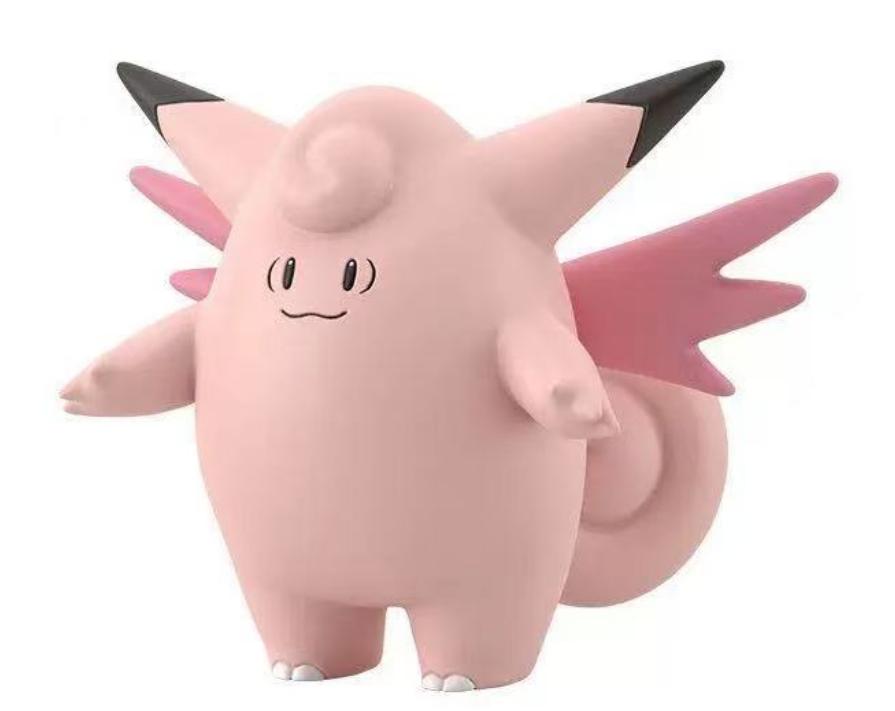 Оригинальная модель-игрушка Глефабл (Clefable) Зеленый Генгар (Gengar) Милый Action Figure Масштаб 1/20 Мир