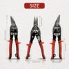 HOUSERAN All-Purpose Sheet Metal Scissors, CR-MO Metal Scissors, Heavy-Duty Metal Scissors for Cutting Metal, Demolition of Bulky Waste, Multipurpose