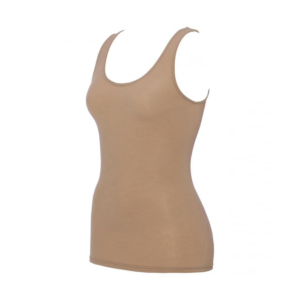 Triumph 5380 Sleeveless 00OX Size Soft To the Touch Top, (Beige), L, 100% Cotton,