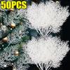 Рождественские искусственные сосновые стебли, ветки белой сосны, искусственные растения, венок из рождественской елки своими руками, новогодние подарки для вечеринок, украшение стола