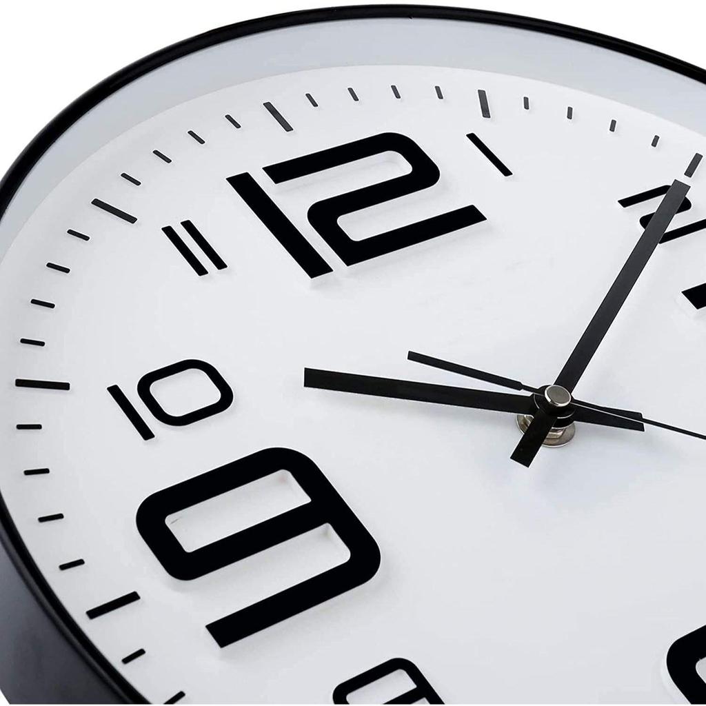 Wall Clock 12" Silent Quartz Decorative Latest Wall Clock Non-Ticking Classic Clock Battery Operated Round Easy To Read For Room/Hom