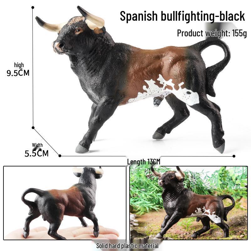 Cognitive Animal Model Toy: Dairy Cow, Buffalo, Yellow Cattle, Rhinoceros, Simmental Bull