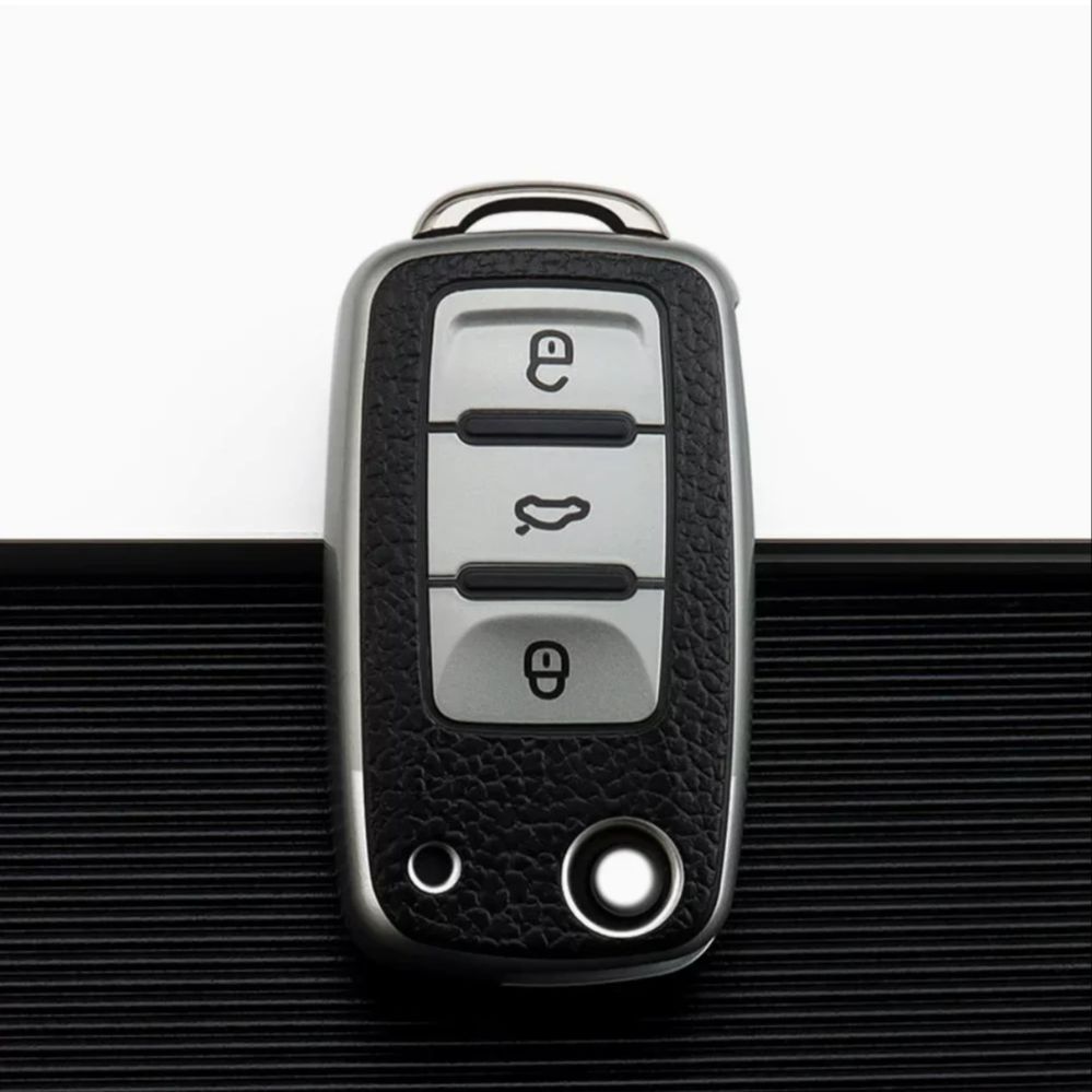 Для Volkswagen VW Polo Golf7 MK7 Tiguan для Skoda Octavia Kodiaq Karoq для Seat Ateca чехол для автомобильного ключа сумка-брелок защитный чехол