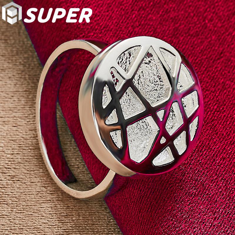 925 Sterling Silver Round Circle Interweave Ring Jewelry