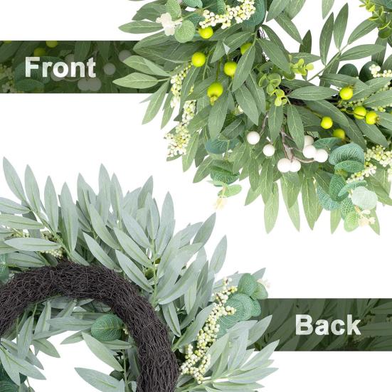 Улица. Венок ко Дню Святого Патрика, подвесной кулон, реалистичный вид, легко повесить на входную дверь, искусственный весенний эвкалиптовый венок, декор