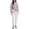 Calvin Klein Повседневная минималистская вышитая буква однотонная толстовка с капюшоном женская толстовка светло-фиолетовая 40WH100-NRV