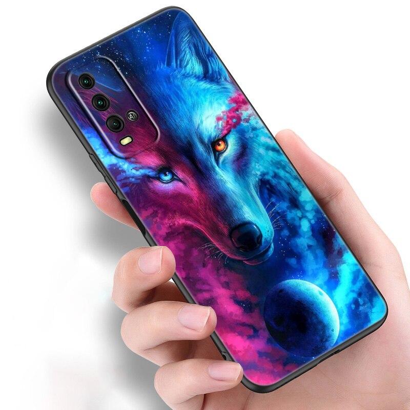 Силиконовый чехол для телефона с рисунком волка для Xiaomi Redmi Note 11 10 9 8 Pro 11T 10T 10S 9S 8T 9 9A 9C 9T, черный мягкий чехол