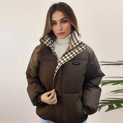 Зимняя мода теплая пуховая хлопковая куртка большого размера с длинным рукавом на молнии пуховые парки пальто