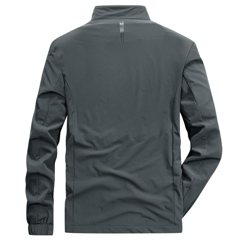 Autumn Stand-up Collar Thin Elastic Men's Jacket Jacket Tooling Sports and Leisure Popular Versatile Top Men