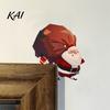 Christmas Party Supplies Door Topper Decoration, Wooden Holiday Frame Corner Sign, Cute Funny Winter Seasonal Accents Snowman Santa Claus Penguin