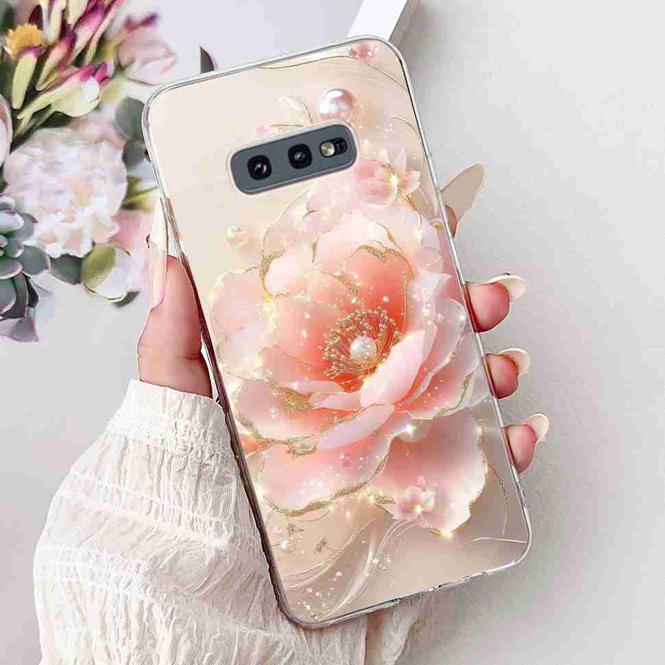 For Samsung Galaxy S10e SM-G970 Case Fashion Painted Flowers Soft Silicone TPU Cover For Samsung S10e S10E SM-G970F 5.8" Bumper