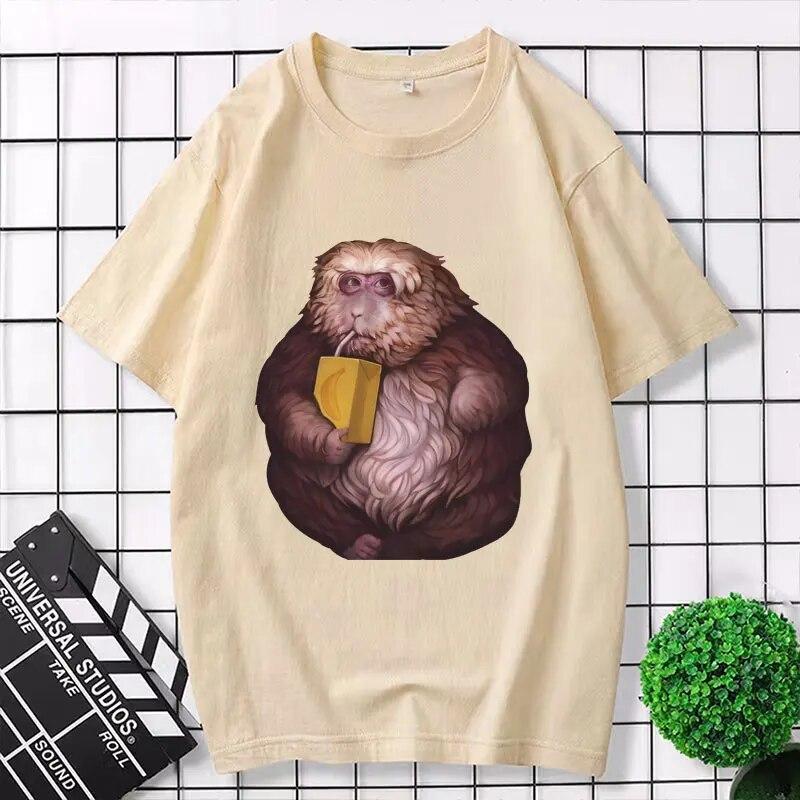Забавная футболка с графическим принтом Zoon XingXing Monkey, летние хлопковые футболки с короткими рукавами, одежда унисекс с круглым вырезом, крутая футболка большого размера