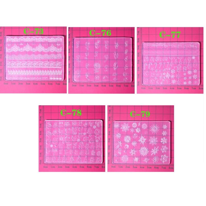 Silicone Nail Art Mold Embossing Patterns Nail Mould Decorations Versatile Jewelry Making Tools Handmade Carving Molds