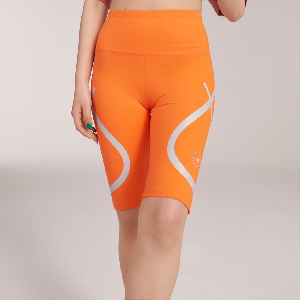 adidas Stella McCartney Tpa Bike T полосатый принт сзади карман на молнии спортивные брюки женские брюки оранжевый HT5015