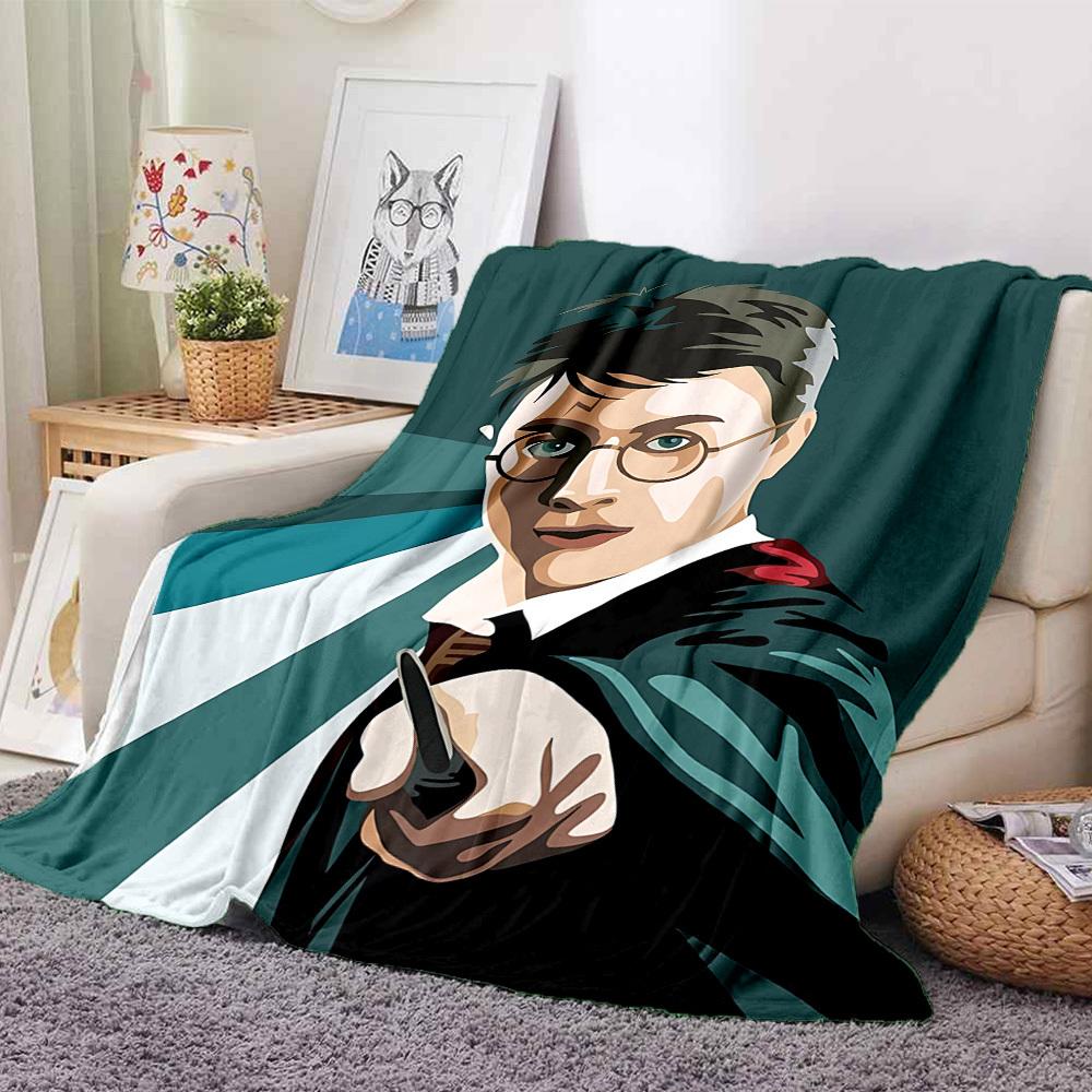 1 шт. Фланелевое покрывало Гарри Поттер Мягкое, теплое и уютное для дивана, кровати, офиса и путешествий Универсальное Подарок на любой сезон, Рождественский подарок