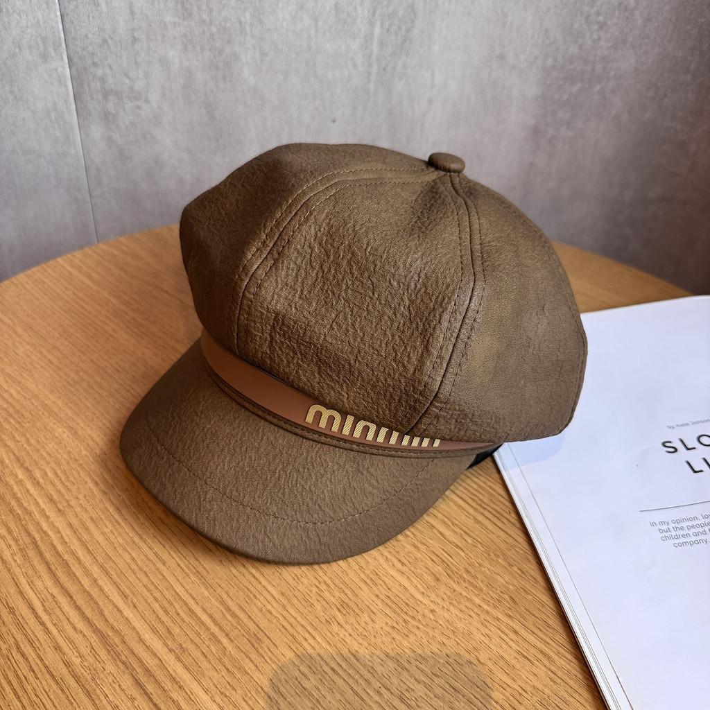 Материал Письмо Изогнутый Козырек Восьмиугольная Кепка Аксессуары для Холодного Сезона Мода