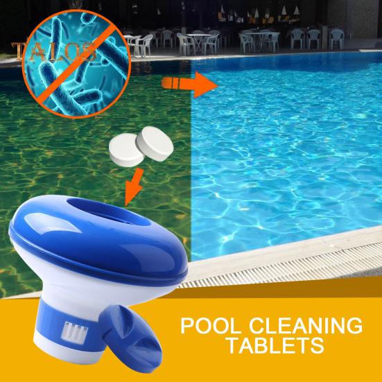 Pool Cleansing Tablets 100g Chlorinating Tablets with Floating Chlorine Dispenser Pool Cleansing Chlorine Tablets for All Swimming Pools