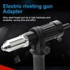 High-Powered Rivet Machine Tool Kit with Electric Rivet Gun Adapter 2.4mm to 4.8mm