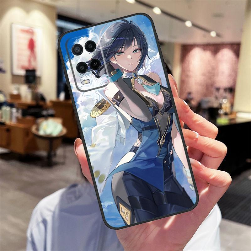Чехол Yelan Genshin Impact для Oppo A78 A98 A79 A18 A38 A58 A40 A60 A80 A16 A76 A96 A15 A74 A94 A54 A17 A77