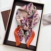 Luxury Print Shawl Square Scarf for Women Soft Satin Neckerchief Female Hair Bands Ribbon Headband Bandana 70X70CM