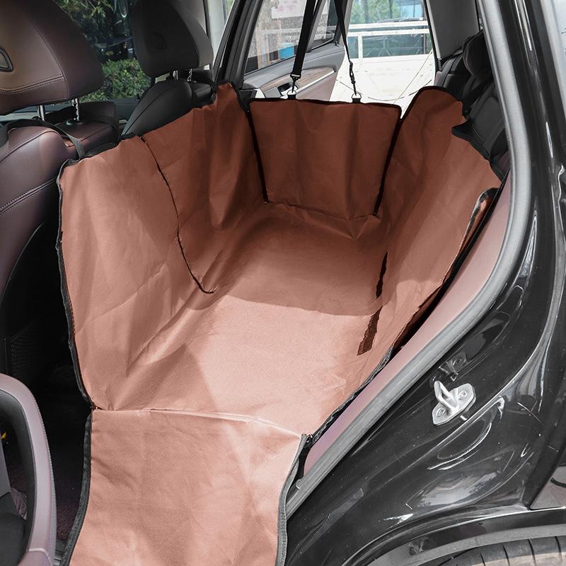 Waterproof Dog Car Seat Mat with Zipper - Pet Back Seat Cushion
