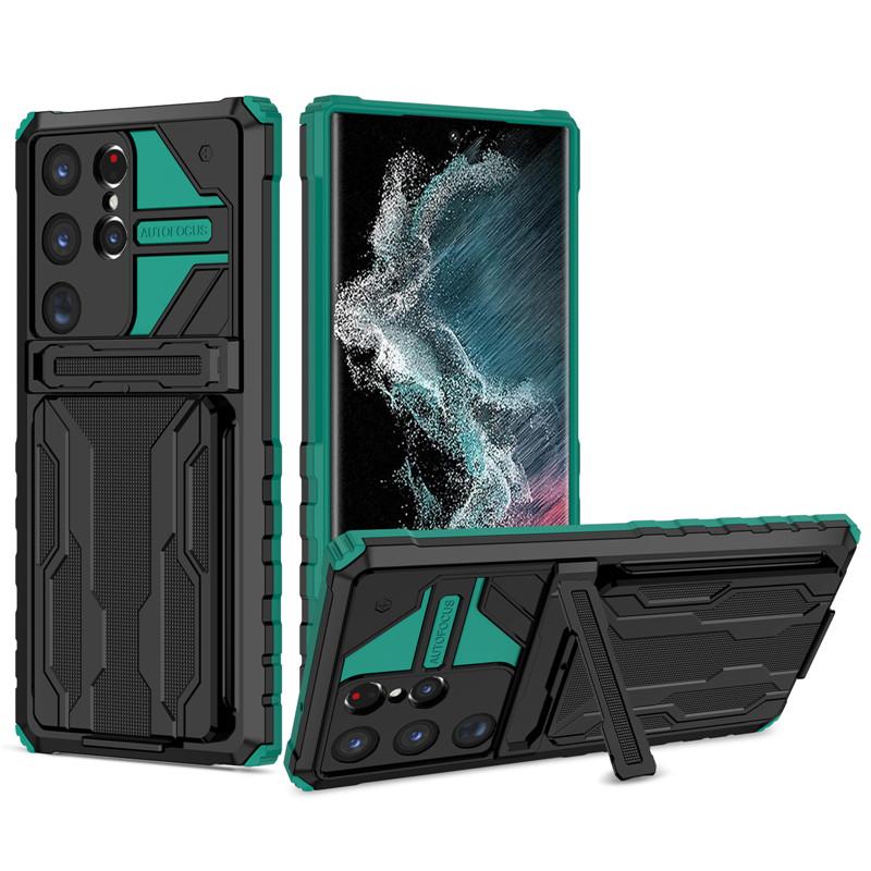 Для Samsung Galaxy S23 Plus S23 Ultra чехол противоударный KickStand телефон чехол для Galaxy S23Plus S23Ultra слот для карт задняя крышка
