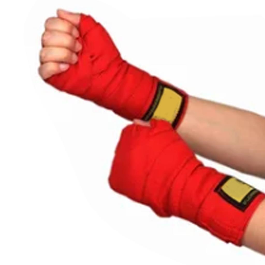 2 шт. боксерские бинты спортивные бинты для кикбоксинга тайский бокс боевые бинты перчатки протектор красный