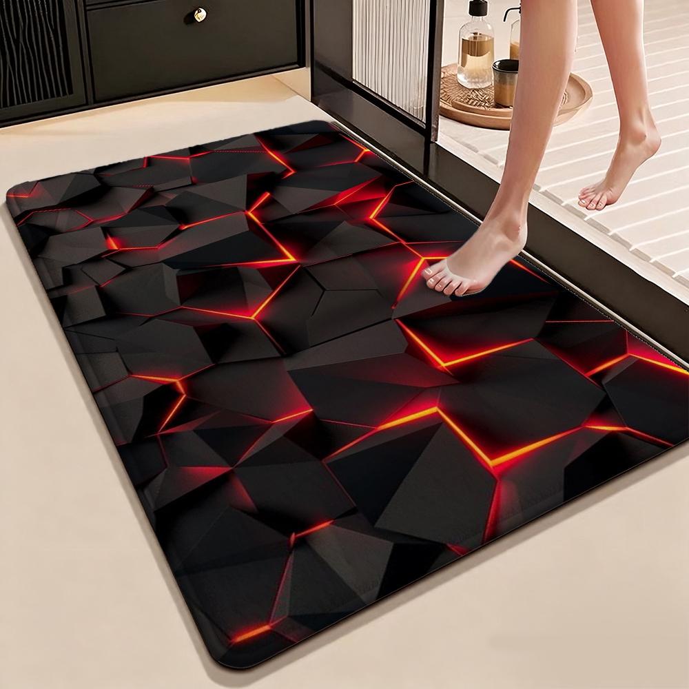 Neon Geometry Indoor Rug Durable Stainresistant Easyclean Carpet For Bedroom Kitchen Bathroom Home Decor Birthday Gift