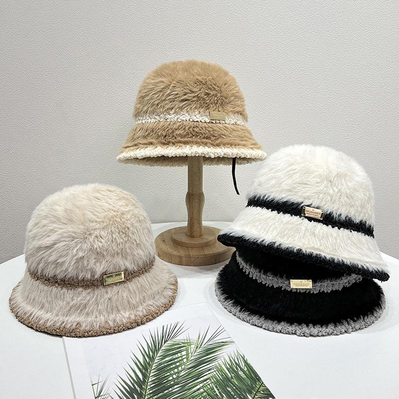 Autumn and Winter Women's Striped Hat Women's Fisherman Hat Versatile and Fashionable Knitted Fisherman Hat
