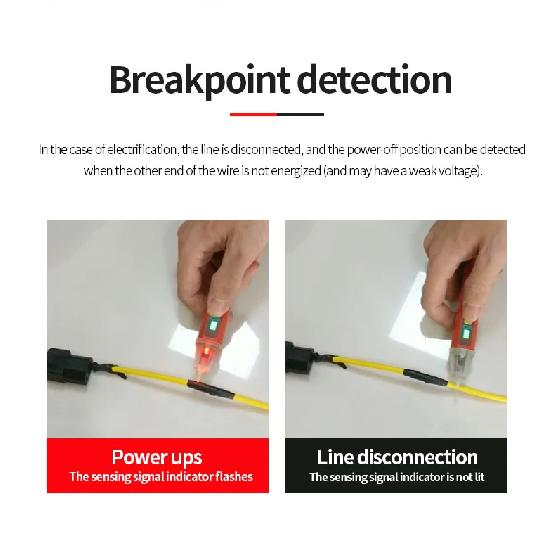 UNI-T Non-contact AC Voltage Detector Volt Pen IP67 Indicator LED Flashlight Socket Wall Volt Test Pencil 24V-1000V UT12E UT12M