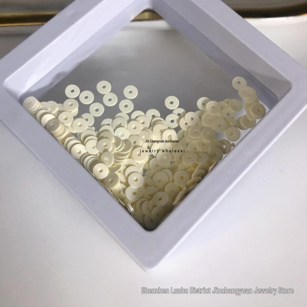 Цветные пайетки 4 мм с центральным отверстием для DIY поделок и аксессуаров для одежды