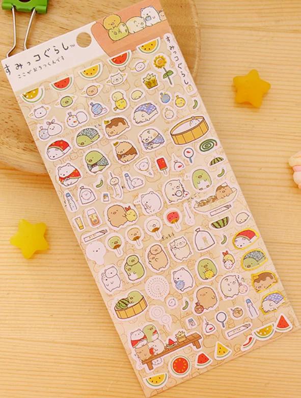 Новый набор из 80 шт. Sumikko Gurashi ПВХ Мультяшные наклейки для Планера Скрапбукинга Дневника Наклейки Офисные Школьные Канцелярские товары Подарок