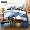 Europe City Building Bedding Set 3D Print Duvet Cover Cartoon Comforter Cover King For Kids Child Teen Boys Girls Bedroom Decor