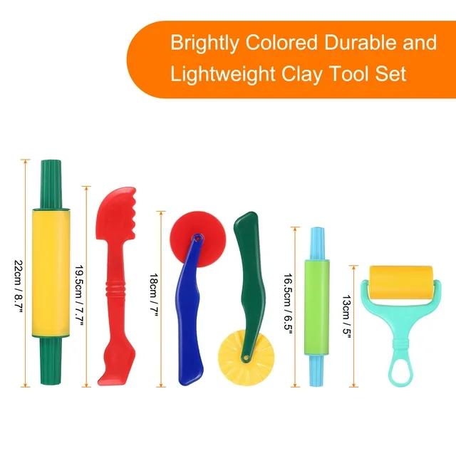 6pcs set Children Art Clay Tools Set DIY Dough Modeling Tools Kit for Kids Toddler Random color