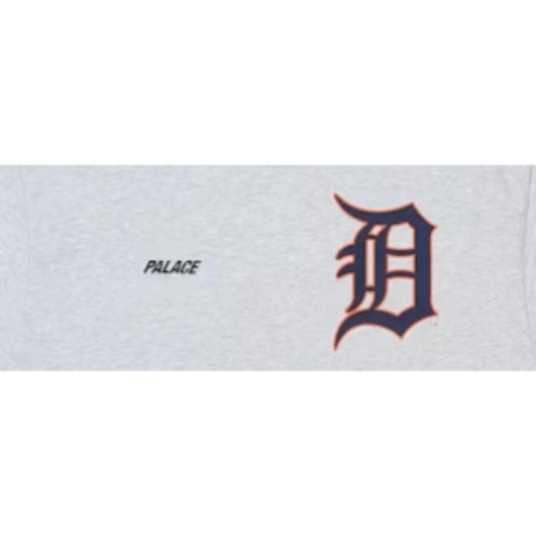 Palace X Футболка Detroit Tigers Серая меланж Унисекс Топы P31ES119