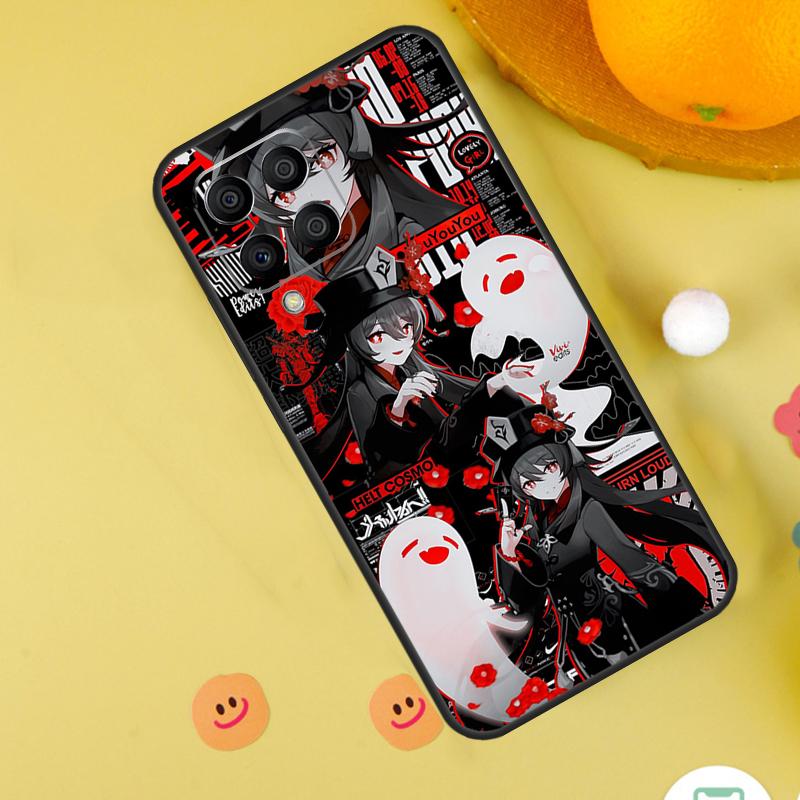 Чехол для Samsung Galaxy M11 M12 M13 M14 M15 M34 M54 M55 M33 M53 M31 M51 M30s M32 M52 M20 с Ху Тао из Genshin Impact