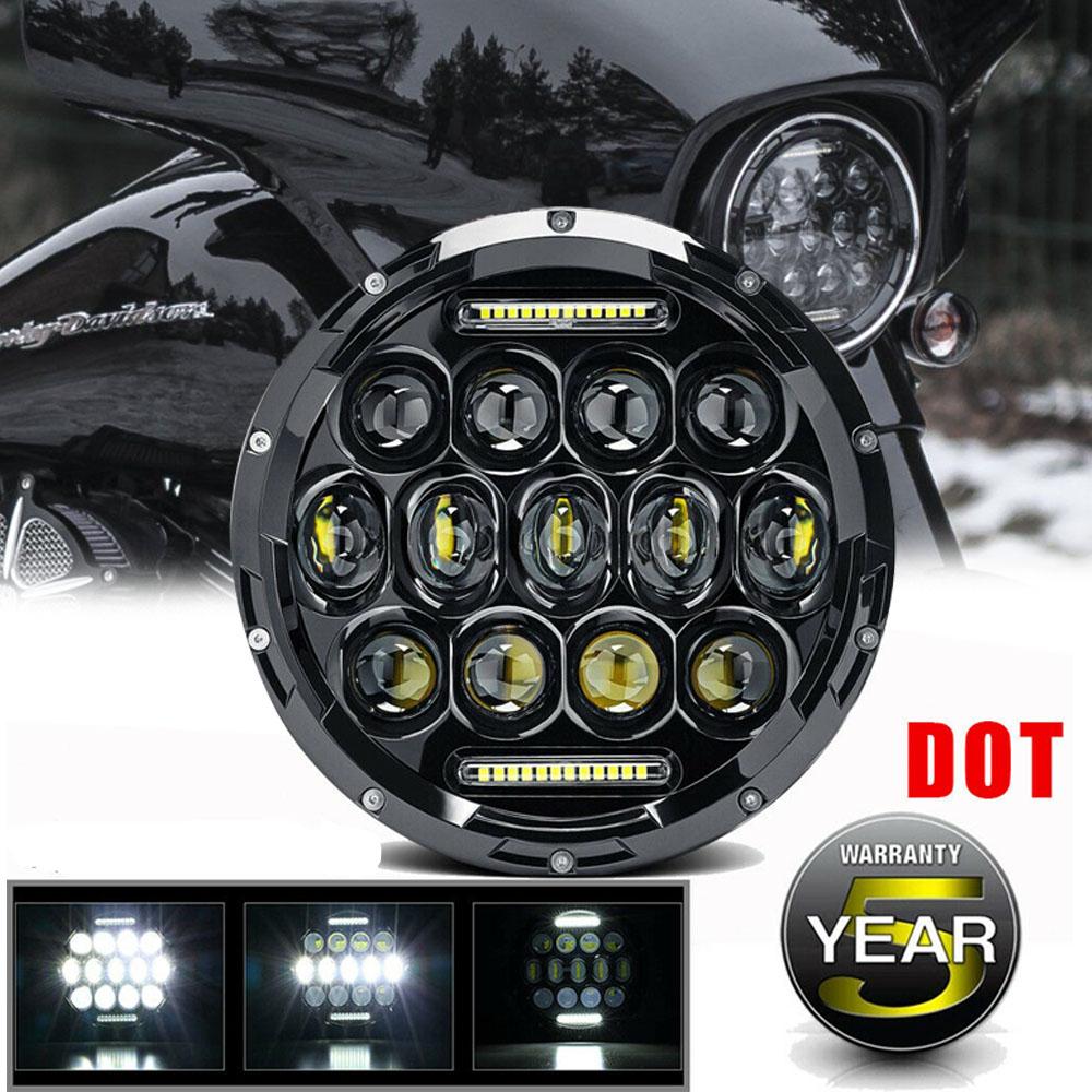7-дюймовая светодиодная фара для мотоцикла Yamaha Harley Road King Jeep Wrangler Jk Led Headlight Cafe Racer Аксессуары для мотоциклов