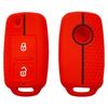Силиконовый ударопрочный чехол для ключей, подходит для Volkswagen Golf, Passat, POLO, Skoda, складной, 2-клавишный, сотовый узор