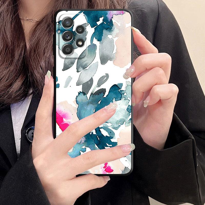 Красивый чехол для телефона с цветком кактуса и цветочным листом для Samsung Galaxy A72 A71 A31 A51 A33 A22 A13 A21s A23 A52 A53 A32