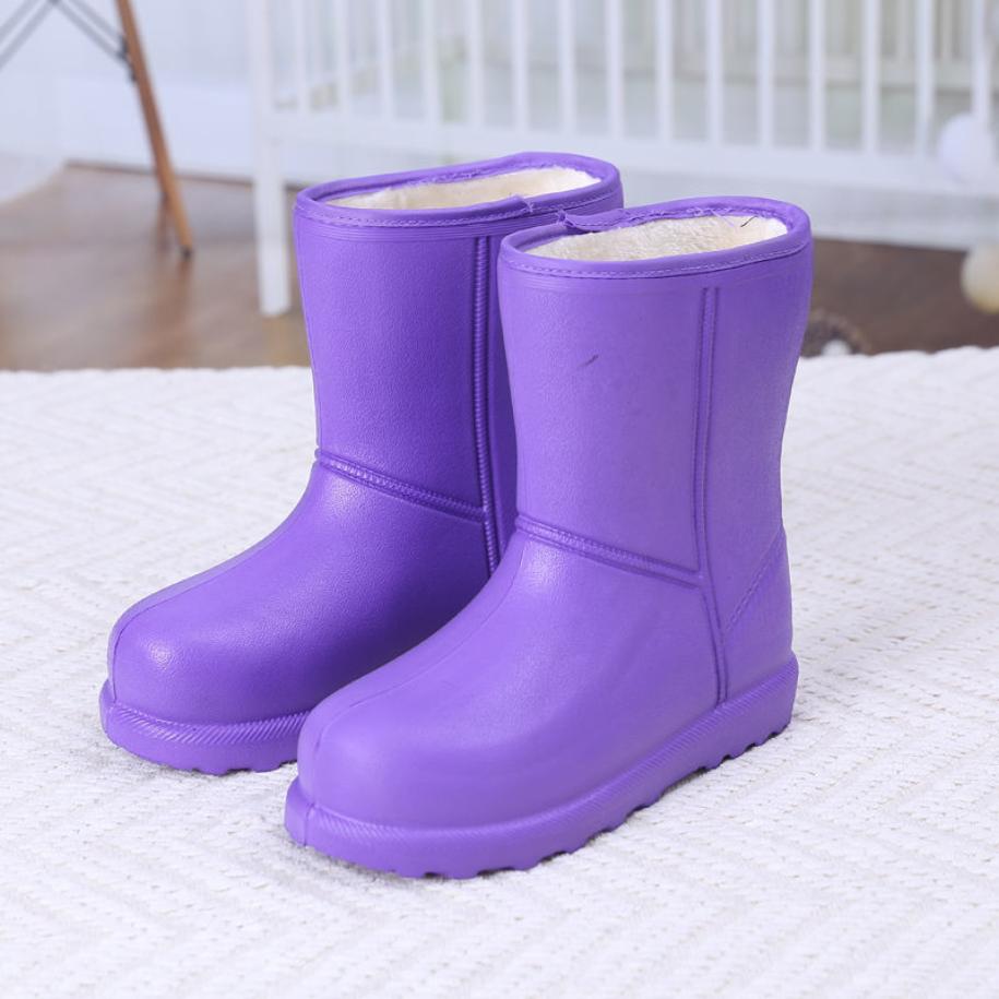 Winter Waterproof Snow Boots Women's and Men's Warm Outdoor Short Boots Anti Slip Middle Tube Thickened and Plush