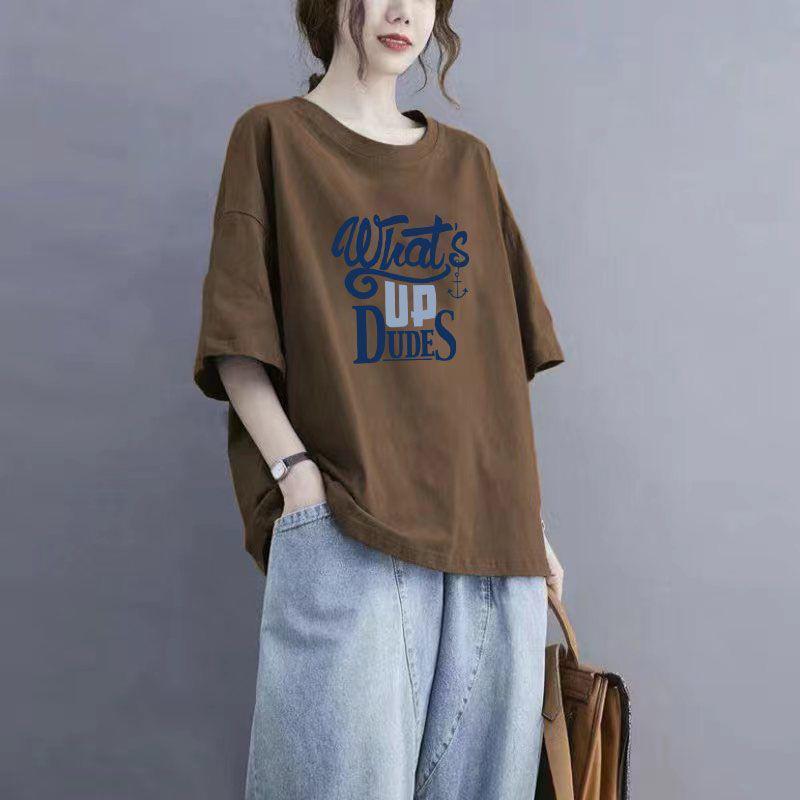 Топы женские хлопковые летние футболки больших размеров с воротником-поло свободные напечатанные повседневные пуловеры футболки топы