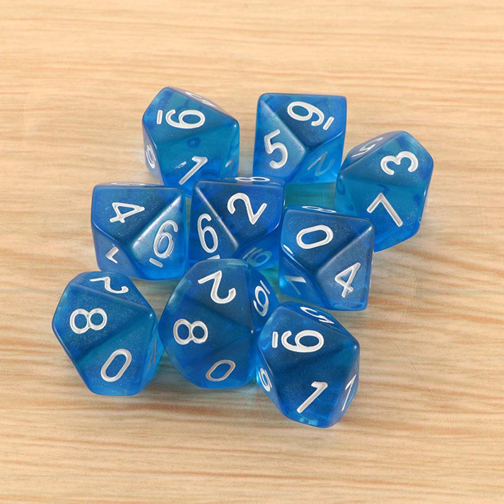 10Pcs Durable 10 Sided Family Party Playing Games Board Games Game Dice Dice D10 Dices Game Toys