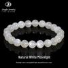 Jingde Jewelry White Moonlight Moonstone Beaded Bracelet - Elegant Simple Fashion for Ladies