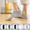 5 Pairs of Men's Spring and Summer Pure Cotton Sweat Absorbing Breathable Thin Short Boat Socks