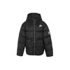 Down Jacket Letter Logo Print Hooded Warm Black Kids Jackets FV6969-010