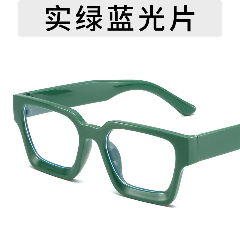 Retro Texture Square Frame Eyeglass Anti-Blue Light Computer Eyeglass For Women Men Plain Glasses Vintage Optical Eyeglasses