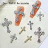 Новые Alloy Rhinestone Cross Наклейки для Маникюра в Панк Стиле